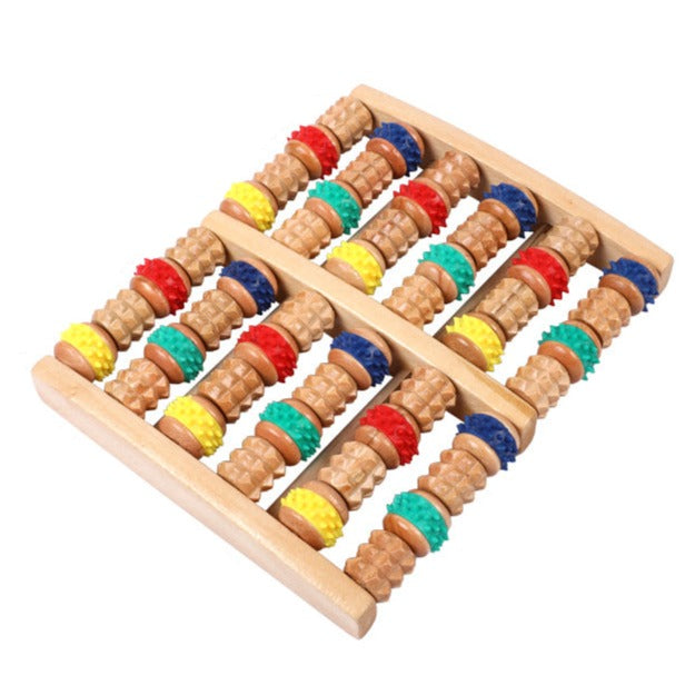 Wooden Foot Roller Massager